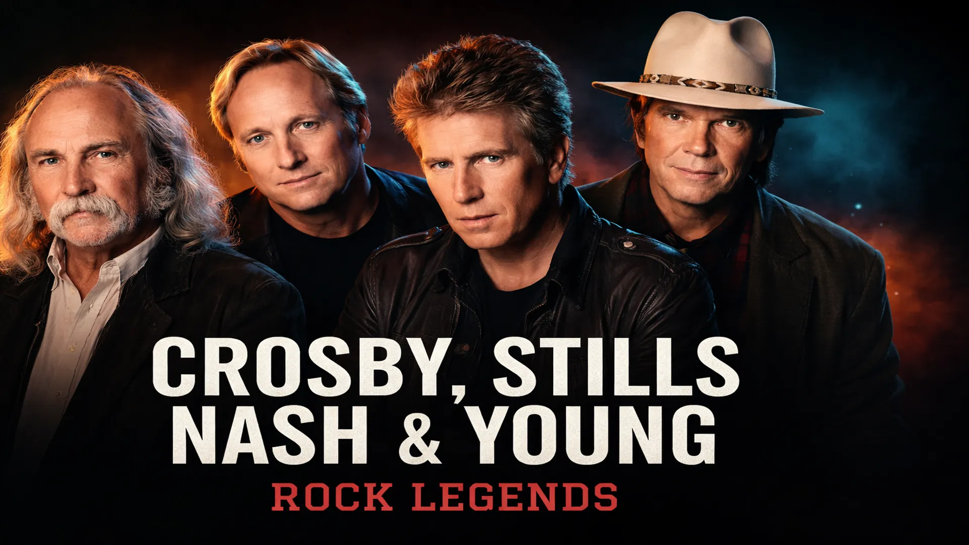 Crosby Stills Nash & Young - Rock Legends - poster