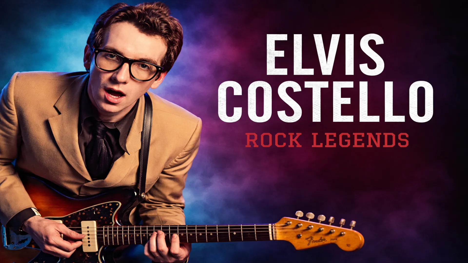 Rock Legends - Elvis Costello - poster